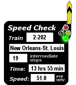 Train 2-202: 19 stops, 13:55, 51.0 MPH